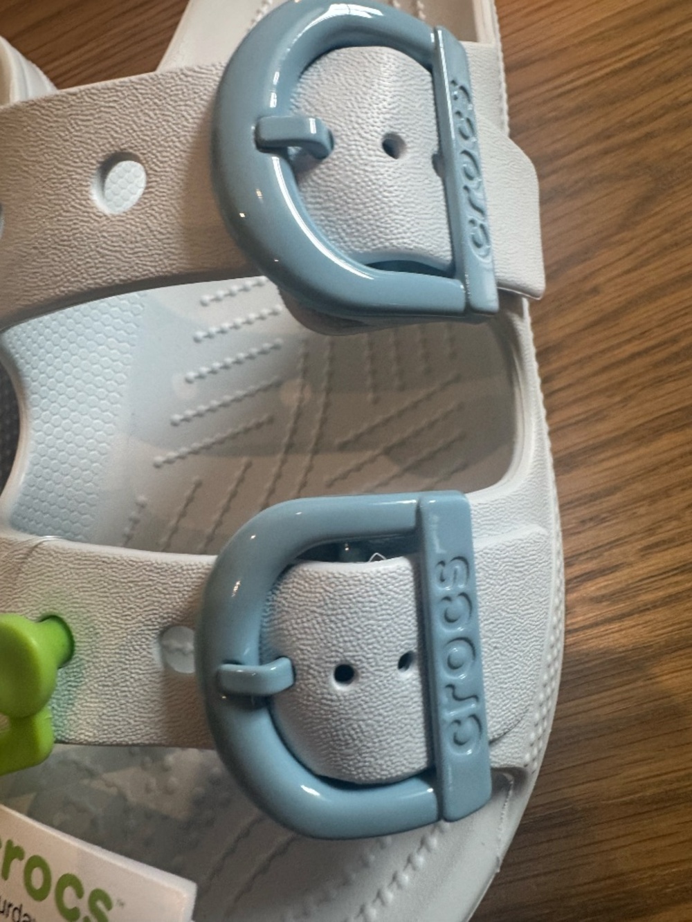 Crocs - light blue slides - NWT Women size 8 - Picture 2 of 6